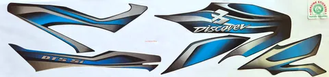 Bajaj Discover DTS-SI Black Bike - Blue Sticker — DISCOVER sticker Sri Lanka